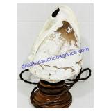 Aurora Ornately Carved Conch Shell Lamp