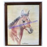 Framed Horse Print By Susan Dorazio. 22ï¿½x18ï¿½