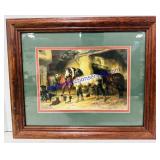 Framed ï¿½Horses In A Stable Yardï¿½ Print. By