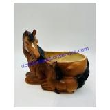 Lefton Ceramic Mare and Foal Planter