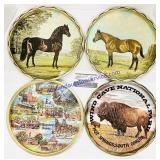 4 Collectable Metal Trays