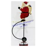 Weighted Rocking Metal Santa Decoration