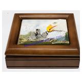 Wooden Eagle Design Jewelry Box