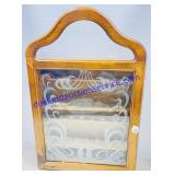 Wood & Glass Pipe Cabinet 24 x 15.5'