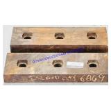 2 Heavy Solid Steel Blocks