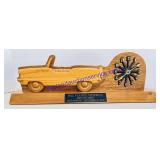 Wooden Clock Car Show Trophy