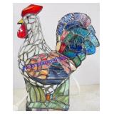 Tiffany-Style Electric Rooster Lamp