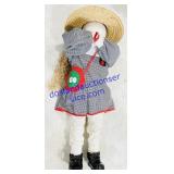 Homemade Stuffed Little Girl Dressed Doll 30' Tall