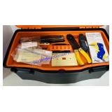 Plastic Tool Box w/ Electrical Tools