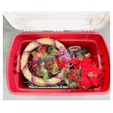 Tote of Christmas Decorations