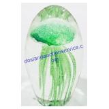 Passport Collection Jellyfish Glass Paperweight