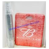Roll of Carpet Protector and  Budweiser Kneeling