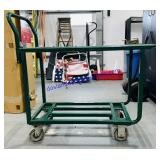 Metal Four Wheeled Cart 28ï¿½x39ï¿½x16ï¿½