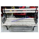 Wood And Metal Bench. 28ï¿½x48ï¿½x16ï¿½