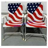 American Flag Folding Chairs