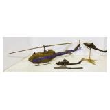 Vintage Plastic Vietnam War Helicopter Models