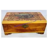 Wooden Jewelry Box with Hinged Lid