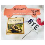 3 Wooden Signs