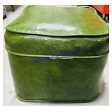 Small Green Leather Foot Stool 12ï¿½