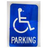 Handicap Parking Metal Sign