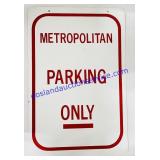 Metropolitan Parking Metal Sign