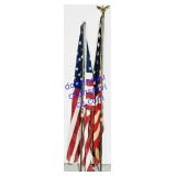 2 Polled American Flags
