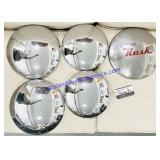 4 Unbranded & 1 Nash Hubcaps