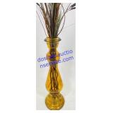 Amber Glass Vase 22' H