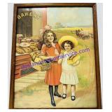 Bintage Chromolithograph Bakery Advertisement