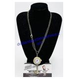Key Watch Clasped Chain Metal Necklace