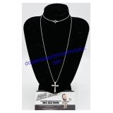 LACN Italy Sterling Cross Pendant Necklace