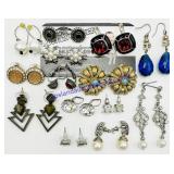 14 Pairs Mixed Metal Earrings