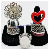 7 Mixed Metal Rings
