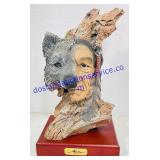 Maiku 'Wolf Spirit' Native American Bust