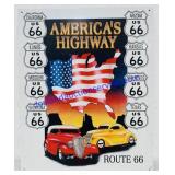 Route 66 Tin Sign. 16ï¿½x13ï¿½
