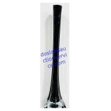 16' Tall Stretched Black & Clear Glass Vase