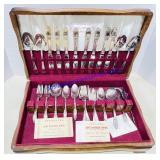 1847 Rogers Bros Silver Plate Flat Ware in Case