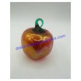 Glass Apple Paperweight