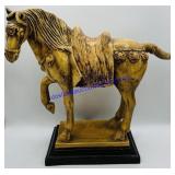Vintage Wooden Horse Sculpture