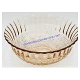 Patterned Rose Glass Serving Bowl