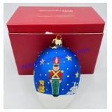 Reed & Barton Glass  Toy Soldier Egg Ornament