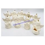 9 Dated Goebel Ceramic Angel Ornaments