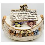 Ceramic Noah's Ark Lidded Cookie Jar
