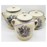 3 Piece Home & Garden Ceramic Lidded Jar Set
