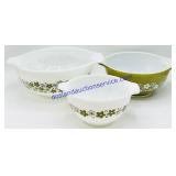 Pyrex Crazy Daisy 3 Piece Mixing Bowl Set