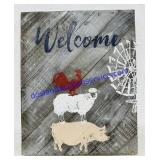 Hanging Painted Wood Decor. 15ï¿½x12ï¿½