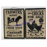 Painted Burlap On Wood Decor. 16ï¿½x11ï¿½