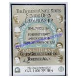 Signed Golfing Poster Framed. 24ï¿½x18ï¿½