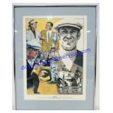 Framed Ben Hogan Signed Print. 23ï¿½x18ï¿½