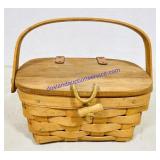 Longaberger Basket w/Hinged Lid